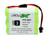 BATERIA TEL.S/FIO 3.6V 650MAH FLEX