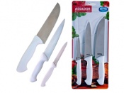 KIT FACA INOX 3PC ASSADOR MOR